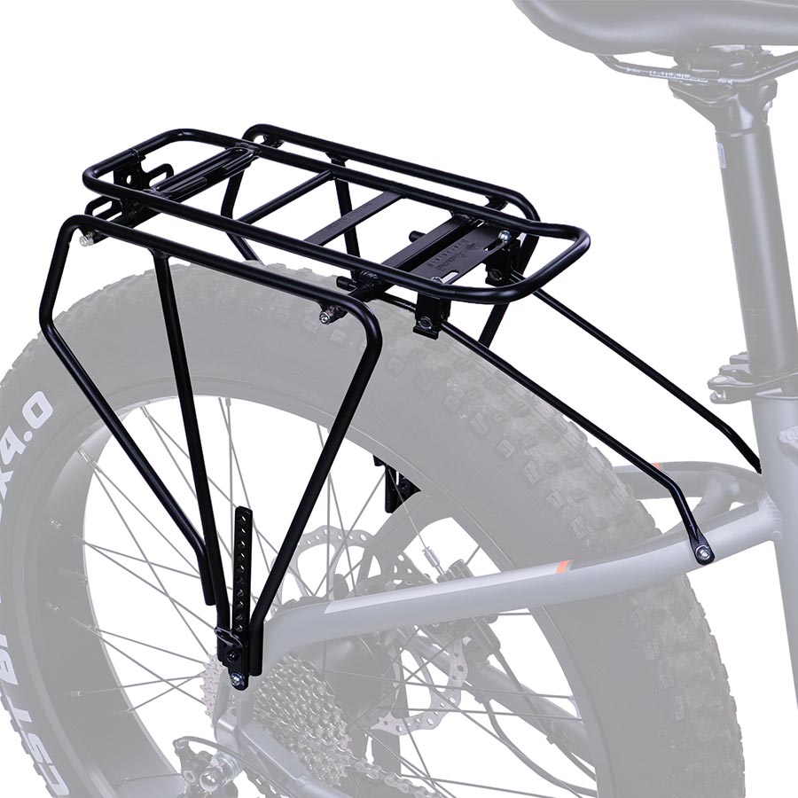 Rear black Adjustable Width Bike Rack for Plus and Fat Bike