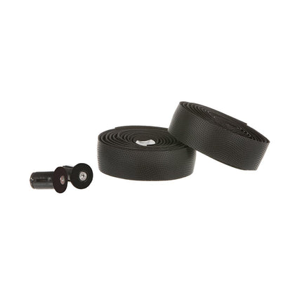 Black Evo Supergrip Vibration Absorbing Bicycle Bar Tape with End Plugs